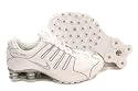 Women Nike Shox NZ White / White / Metallic Silver 309206-112