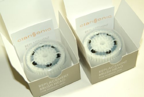 2 Clarisonic Skin Cleansing NORMAL Brush Heads Twin Pack Retail Box Replacement Brush Heads - Normal Skin 2 Single Pack in Retail Box