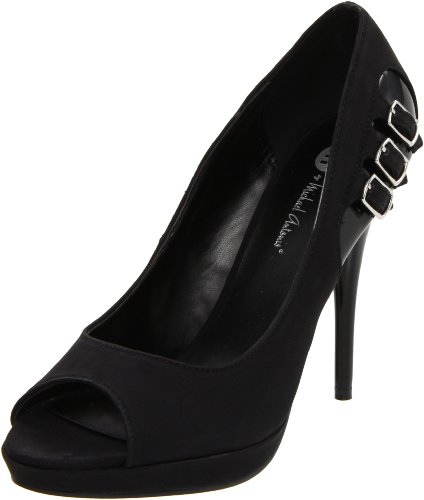 Michael Antonio Womens Kafi Open-Toe Pump,Black,6.5 M US