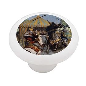 King Arthur's Joust Decorative High Gloss Ceramic Drawer Knob