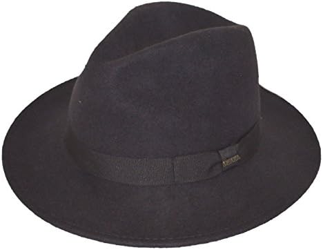 ScalaMen's Safaris Shape 100% Wool Felt Fedora Hat Brown Small
