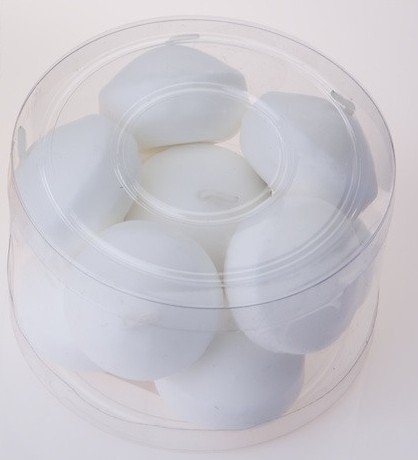 1 3/4" White Floating Candles (10 Pcs/Box), White