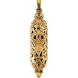 14K Yellow Gold Mezuzah Pendant