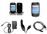 Samsung Dart (T-Mobile) Premium Combo Pack - Black Silicone Soft Skin Case  ....