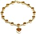 Buckley Ladies Gold Plate Heart Charm Bracelet