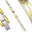 316L Stainless Steel Bracelet with Gold - Length 8.66" (220mm) - Width 16mm