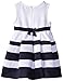 Bonnie Jean Navy/White Striped Spring Dress, 12M-4T