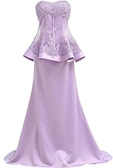 Satin Fit-and-Flare Corset   Waistline Evening Dress/Party Dress 