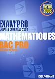Mathématiques Bac Pro Secteur tertiaire : Annales corrigées 2008