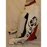 Ladies White Bonzai Leather Hein Gericke Motorcycle Jacket 