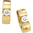 14K Yellow Gold Diamond Huggy Earrings - 0.50 Ct.