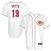 MLB Men's Cincinnati Reds Joey Votto White Home Short Sleeve 6 Button Synthetic Replica Baseball Jersey by Majestic (White, Small)
