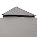 Yescom 8'x8' UV30+ Gazebo Canopy Replacement Top Cover Grey for Dual Tier Outdoor Patio Garden Tent Y0088T09