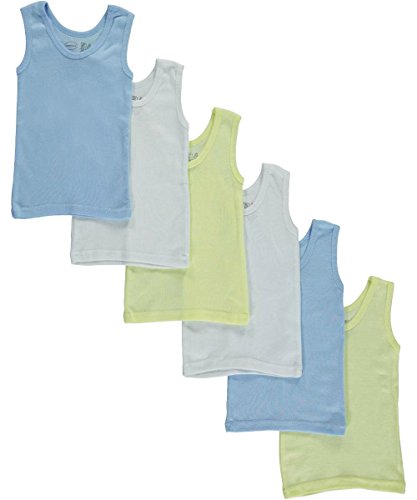 Bambini Baby Boys' 6-Pack Tank Tops - blue, 6 - 12 months/14-18 lbs