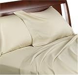 1,200-Thread-Count 100% Cotton Sateen Queen Sheet Set, Parchment
