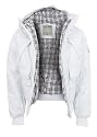 NYC Specials Plaid Hooded Winter Jacke, weiss