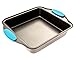 Bakeware Set -Premium Nonstick Baking Pans -Set of 4- ligh blue Silicone Handles includes a Pie Pan, a Square cake pan, Baking Pan, a Bread Pan, By Intriom Blue Collection (Set of 4)