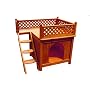 Merry Pet Room-with-a-View Wood Pet House, Small