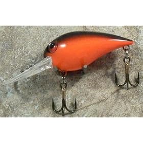 JLVLures Shallow Crankbait Hot Texas Red : Diver Lures JLV Freshwater Smallmouth Steelhead Pike Salmon Trout Perch Whiper Mid Depth Walleye Casting Bass Hook Treble Bronze Boat Dock Brook Bay Fatty Stump River Trolling Weed Surface Topwater Shad