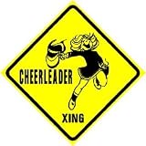 CHEERLEADER CROSSING sport spirit fun sign