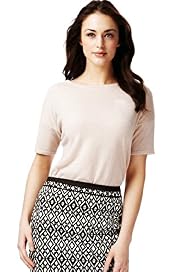 Pure Cashmere Scoop Neck Knitted T-Shirt