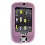 HTC Touch P3450 Smartphone Accessory Bundle Kit - Pink Flexible Soft Silicone Skin Case + Premium Clear Reusable LCD Screen & Body Protector with Lint Cleaning Cloth