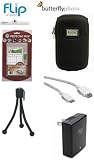 Ultimate Accessory Kit For the Pure Digital Flip U1120B U1120W U1120Y U1120P Kit Includes Slim Protective hard Case + USB Cables + Flip Power Adapter APA1B + Mini Tripod + More