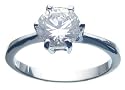 18K Gold Tiffany CZ Engagement Ring