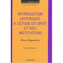 Introduction historique � l'�tude du droit et des institutions