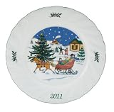 Nikko 10-1/2-Inch Happy Holidays Sleigh Ride 2011 Collector's Plate, Round Shape