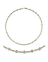 18K Yellow Gold Diamond By The Inch Necklace 18 Inch