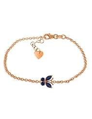 14k Rose Gold Sapphire Butterfly Bracelet