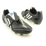 adidas Men's P Powerswerve TRX Firm Ground Soccer Cleat,Black/White/Blue,13 M