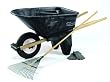 RUBBERMAID COMMERCIAL 3.75 Level Capacity Black Wheelbarrow, 7.5 CUFT Heaped Capacity