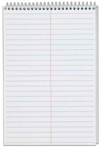 TOPS Spiral Steno Books, 6 x 9 Inches, Gregg Rule, White Paper, 60 Sheets per Book, 12 Books per Pack (8000) TOPS Spiral Steno Books, 6 x 9 Inches, Gregg Rule, White Paper, 60 Sheets per Book, 12 Books per Pack (8000)