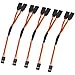 5pcs 150mm Y Type Extended Line Extension Lead Wire Cable for Futaba JR Y Harness Servo Lead Extension