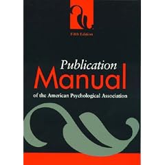 Publication Manual of the American Psychological Association