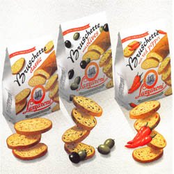 Lazzaroni Bruschette w Olives 6.1oz. by Gourmet Breads