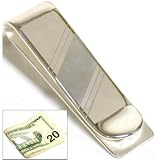 Solid 925 Italy Sterling Silver Thick Mens Money Clip