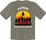 GAMER – wollen nur spielen ! T-SHIRT sand Gr.XXL