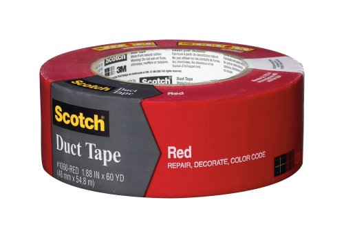 3M 1060-RED Scotch Red Duct Tape 1.88-Inch x 60-Yard, 1-Pack
