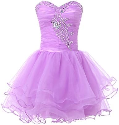 Plus Size Lilac Mini Quinceanera Dress Sweatheart Size 16 CL6077-4