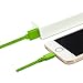 [Apple MFI Certified] Omars 3ft/ 0.9m Lightning 8pin to USB Power and SYNC Flat Cable Charger Cord for Apple iPhone 5 / 5s / 5c / 6 / 6 Plus, iPod touch 5, iPod nano 7, iPad Mini / mini 2/ mini 3, iPad 4 / iPad Air / iPad Air 2 (Green 0.9m)
