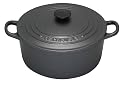 Le Creuset Cast Iron Round Casserole, Granite, 22 cm