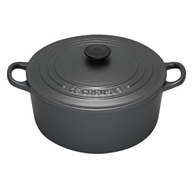 Le Creuset Cast Iron Round Casserole, Granite, 22 cm
