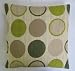 Green Cushions Spots Circles Cushion Covers Beige Lime Green Pair (2)