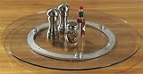 Glass Lazy Susan 40"d Clear Glass