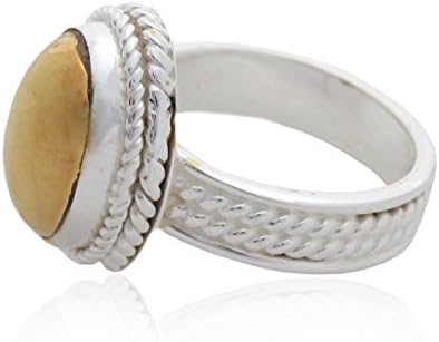 1974 Brand Sterling Silver Rope Motif Dome Ring with 18k Gold Accent