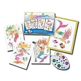 Sentosphere Junior Artistics for Kids - Mermaids - 4 Ready to Paint Magic Pictures Art Kit