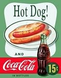 COKE Hot Dog tin sign